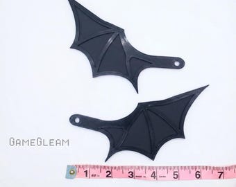License Plate Bat Wings Pair [Black, 6.5" wide wingspan] - Fits cars or motorcycles - A magical fantasy gift for him or her