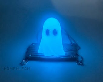 Ghost Car Mirror Swing Charm - Glow in the Dark car accessory and hanging ornament dangler - The spooky Halloween gift for him or her
