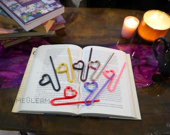 Boekenhouder Ring Heart - Het leesaccessoire om je plekje vast te houden [5" Kies je kleuren] - Een romantisch valentijnscadeau voor hem of haar