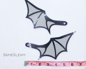 License Plate Bat Wings Pair [Silver, 6.5" wide wingspan] - Fits cars or motorcycles - A magical fantasy gift for him or her