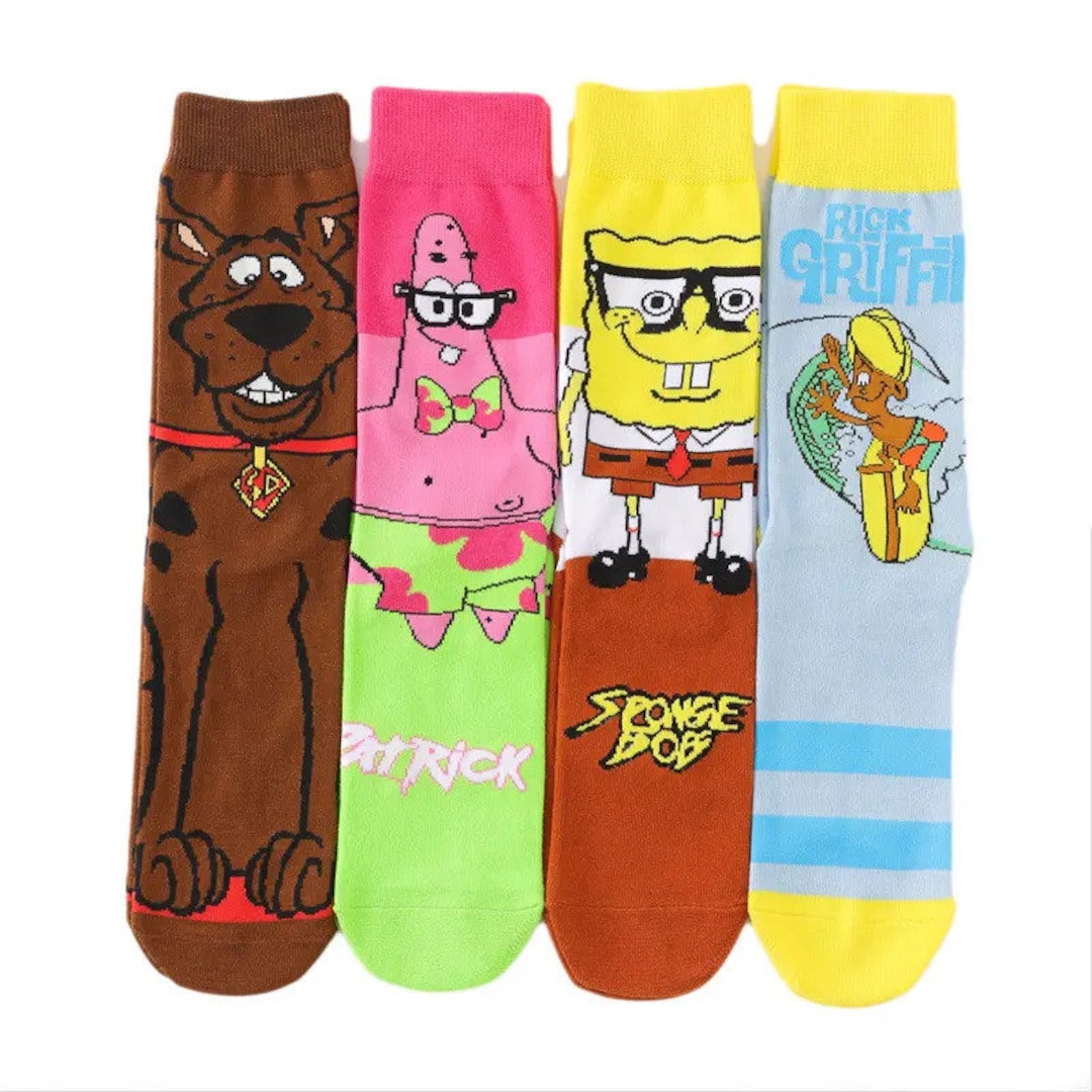 4 Pairs Character Design Cartoon Crew Novelty Socks UK 510 Etsy UK