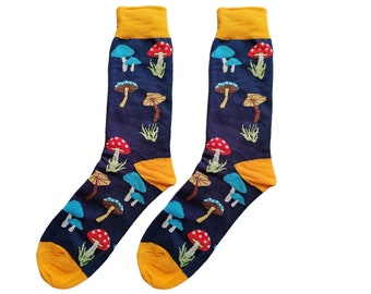Mushroom - Cotton Colorful Fashion Socks UK 6-11