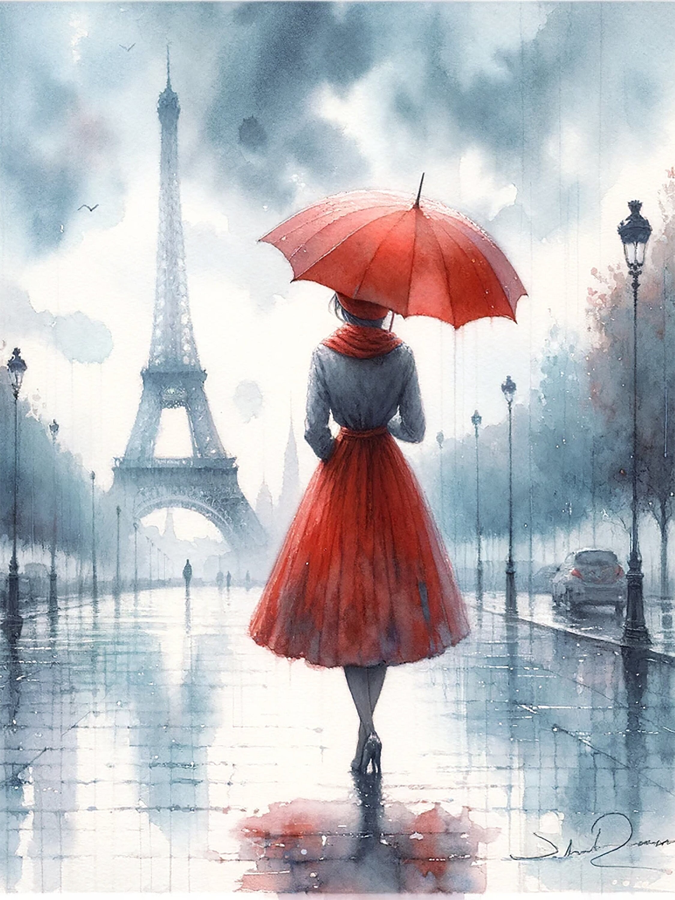 Elegance Amidst in Paris - Canvas Print Art - Elegant Home Decor - Etsy