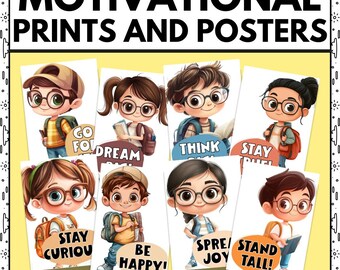 Motivational Posters for Kids: Classroom Decor (PDF)