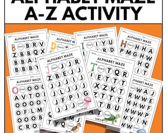 Alphabet Maze Worksheets: Letter Recognition Activity (PDF)