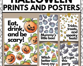 Cute Halloween Classroom Posters | Kids Bulletin Board Decor (PDF)