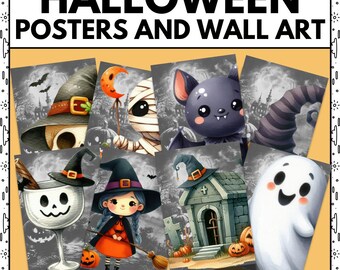 Halloween Classroom Posters: Spooky Wall Art Decor (PDF)