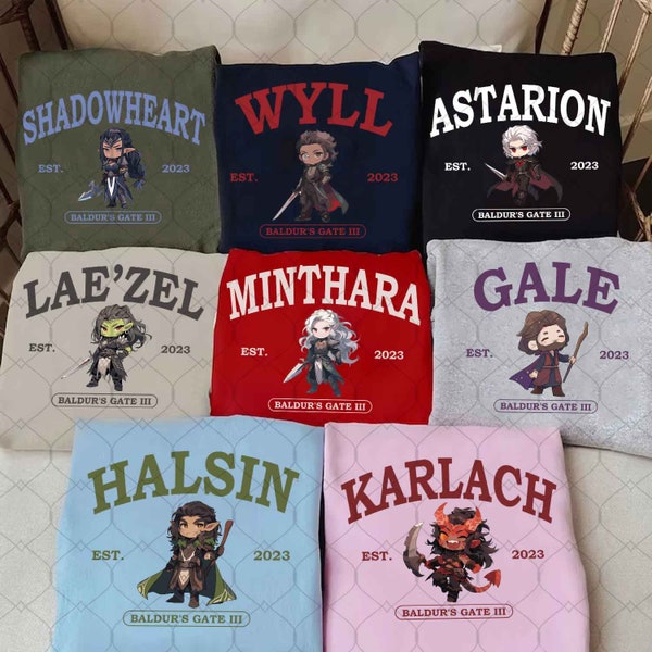 Baldur's Gate 3 Class Shirt. Honk Shirt, Outdoor Adventure Tee, Fantasy and Gaming Apparel, BG3 Karlach Shadownheart Merch, Astarion