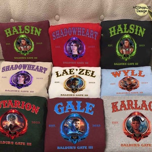 Baldur's Gate 3 Characters Shirt. Honk Shirt, Outdoor Adventure Tee, Fantasy and Gaming Apparel, BG3 Karlach Shadownheart Merch, Astarion