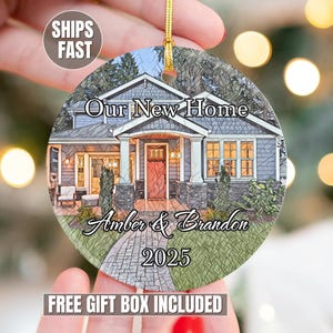 New Home Ornament Personalized New Home Gift Custom Home Photo Ornament Our New Home Ornament Housewarming Gift for New Homeowners