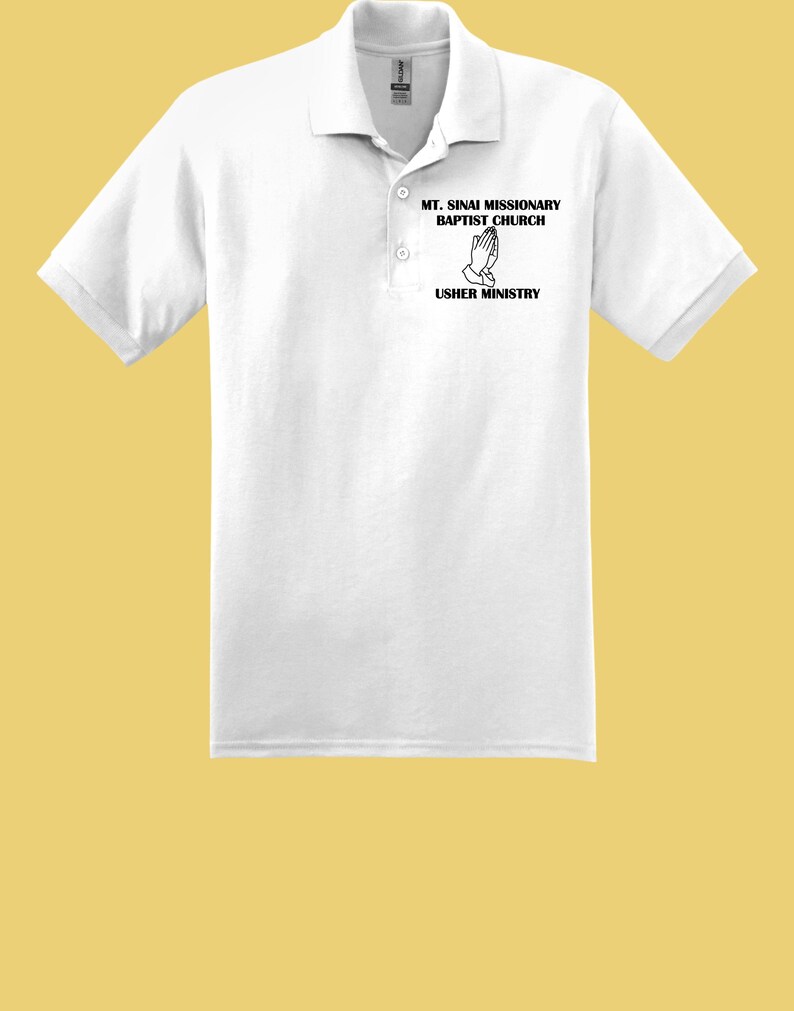 Custom Church Ministry Polo Shirt, Usher Shirt, Deacon Shirt, Choir ...
