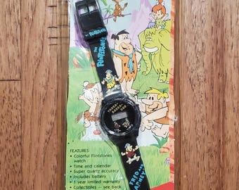 Vintage 1991 Hanna Barbera The Flintstones Stone Age Watch