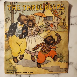 Vintage 1938 The Three Bears Children&#39;s Book Platt & Monk Co Inc
