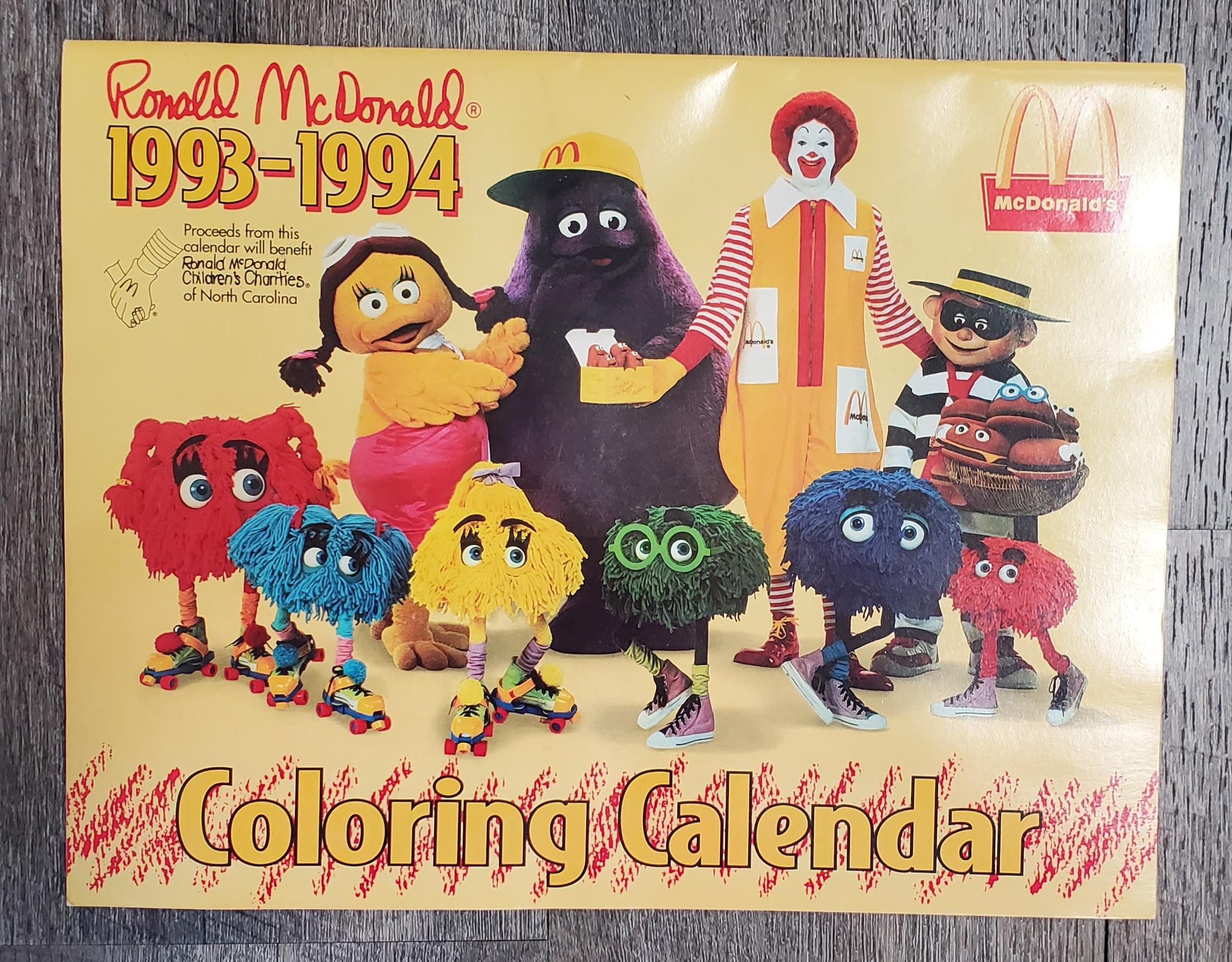 Mcdonalds Calendar - Etsy