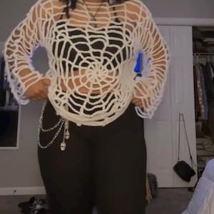 crochet spiderweb mesh top