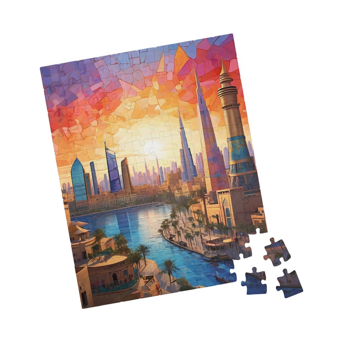 Cairo Skyline Puzzle Vibrant Mosaic Jigsaw, Cityscape Art Puzzle for Adults, From 1001000
