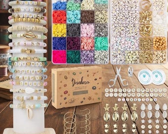 Polymer Clay Bead Bracelet Making Kit – 24 Colors, DIY Jewelry