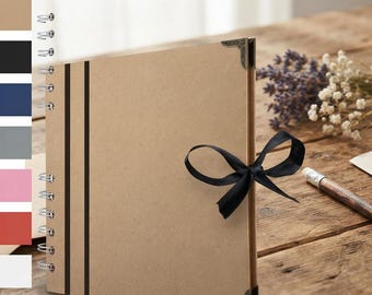 Scrapbook Album 60 Pages (8 x 8 Inch) Brown Thick 200gsm Kraft Paper, Photo Album Scrapbook, Memory Book - Ideal for Your Scrapbooking.