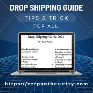 Drop Shipping Guide 2024. Tips for All. Cheat Sheet for Ecommerce. 17 Pages. 5800+ Words. Passive Income E-book. Word and PDF. Easy to Read.