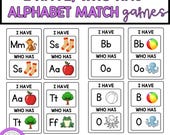 I have, who has... Alphabet Letter Recognition | Prep Match Up Card Game | Beginning Phonics