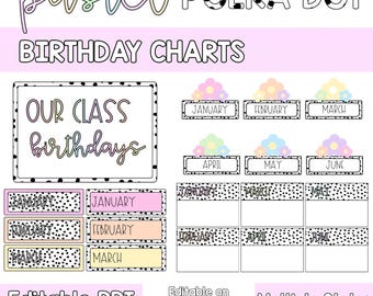 Pastel Polka Dot Themed Literacy Resources Classroom/bulletin Board ...