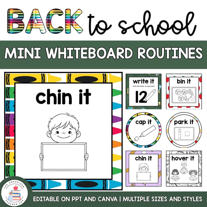 Editable Mini Whiteboard Expectation Posters | Whiteboard Routines ...
