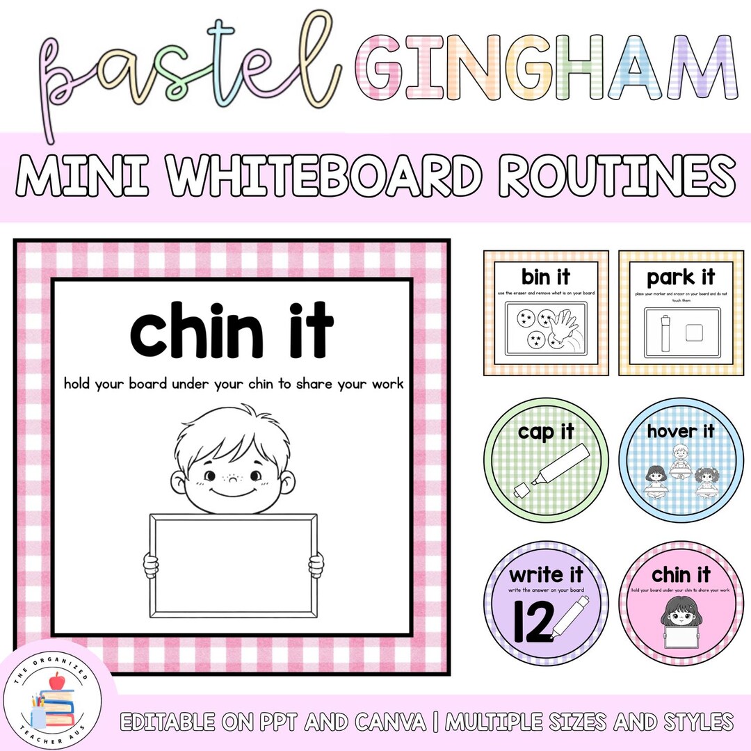 Editable Mini Whiteboard Expectations | Whiteboard Routine Posters ...