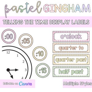 Pastel Gingham | Editable Classroom Decor Growing MEGA Bundle | Printable Teacher Resources, Templates, Organisation & Labels image 7
