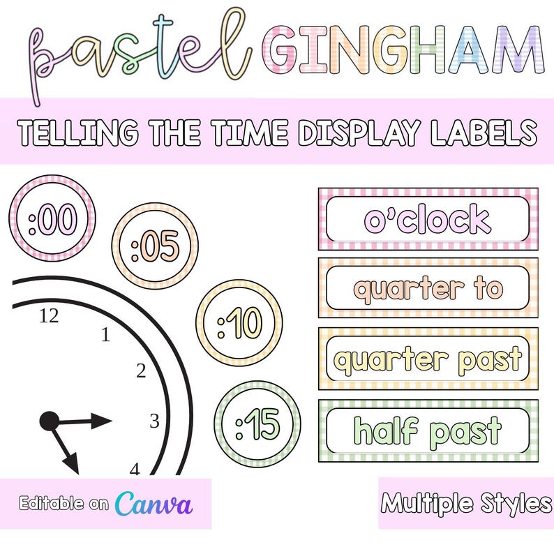 Pastel Gingham | Editable Classroom Decor Growing MEGA Bundle | Printable Teacher Resources, Templates, Organisation & Labels image 7
