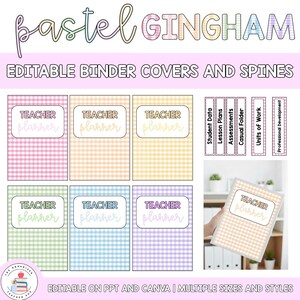 Pastel Gingham | Editable Classroom Decor Growing MEGA Bundle | Printable Teacher Resources, Templates, Organisation & Labels image 9