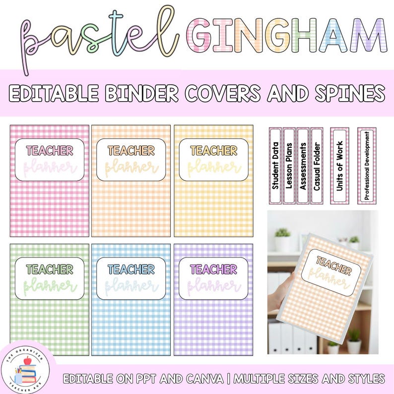 Pastel Gingham | Editable Classroom Decor Growing MEGA Bundle | Printable Teacher Resources, Templates, Organisation & Labels image 9