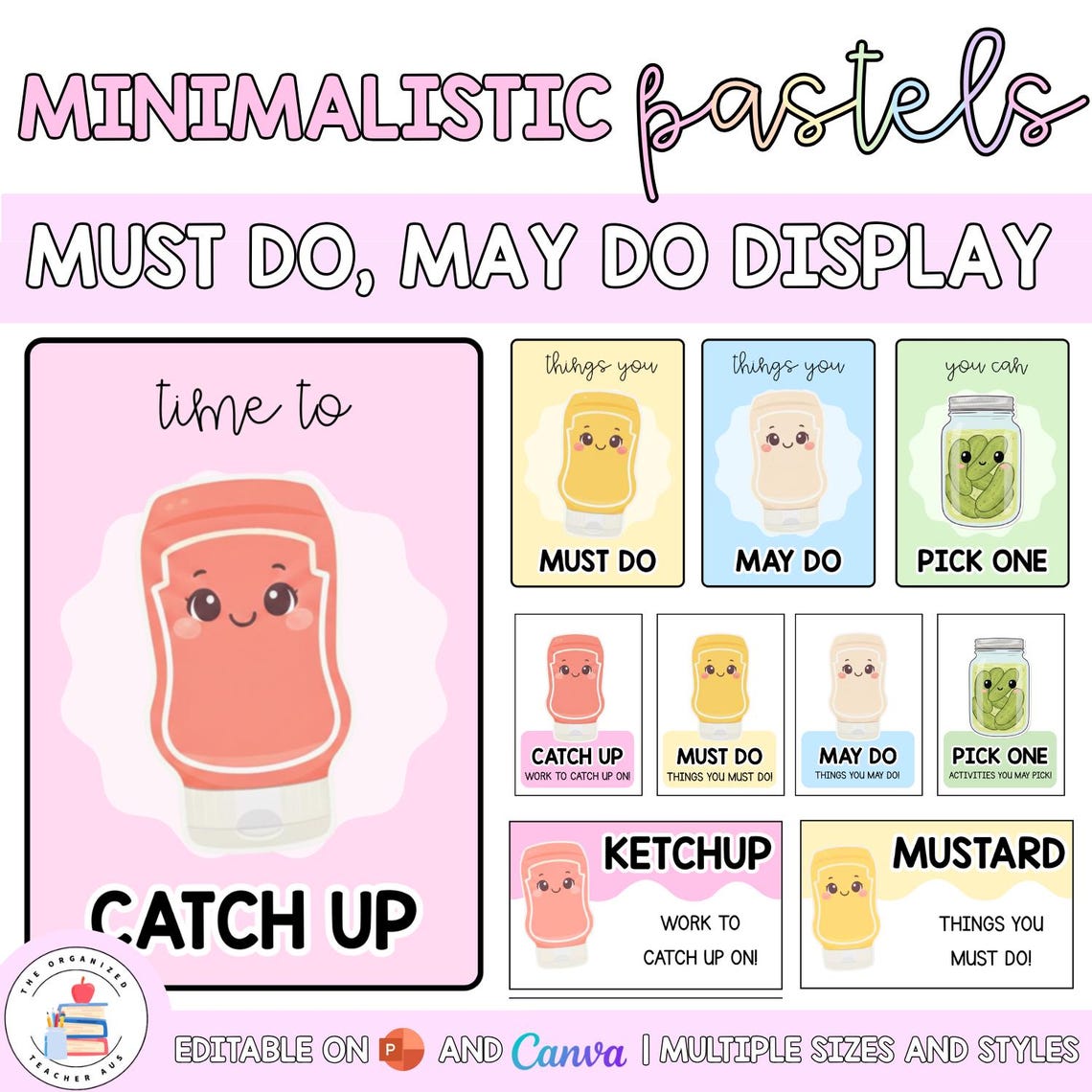 Editable Minimalistic Pastels Must Do, May Do Display | Classroom Work ...