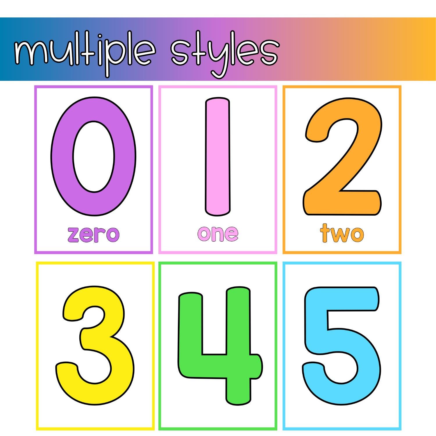Number Chart Splash Editable Neon Rainbows Number Charts Display | Mathematics Supports ...