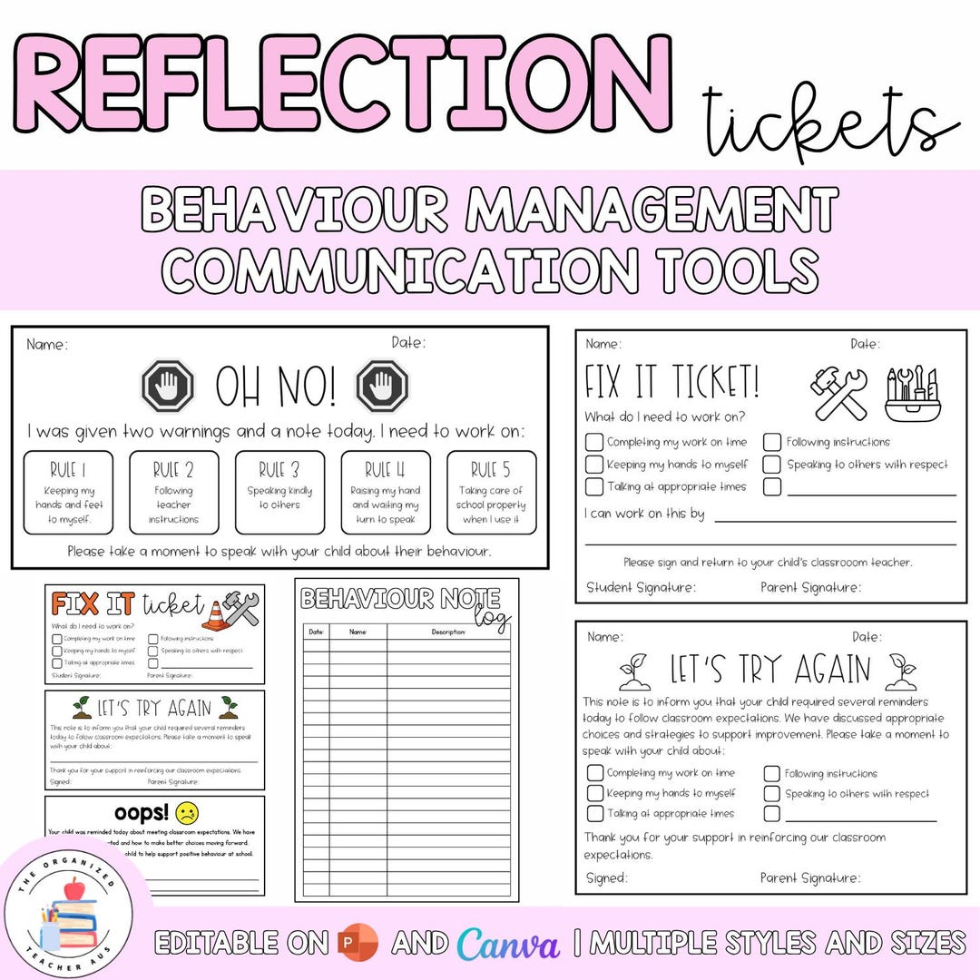 Editable Negative Behaviour Notes | Classroom Management Forms ...