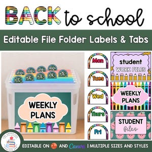 Editable Hanging File Folder Tabs & Labels | Student Data and Planning | Assessment Box Labels | Teacher Organisation | Back to School