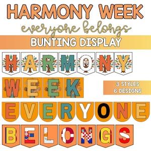 Harmony Day | Harmony Wee | Everyone Belongs | Display Bunting