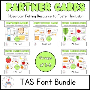 Groupes de polices TAS 2-6 cartes d'association d'organisation MEGA BUNDLE| Cartes de partenariat pour le travail en groupe | Gestion de classe et inclusivité