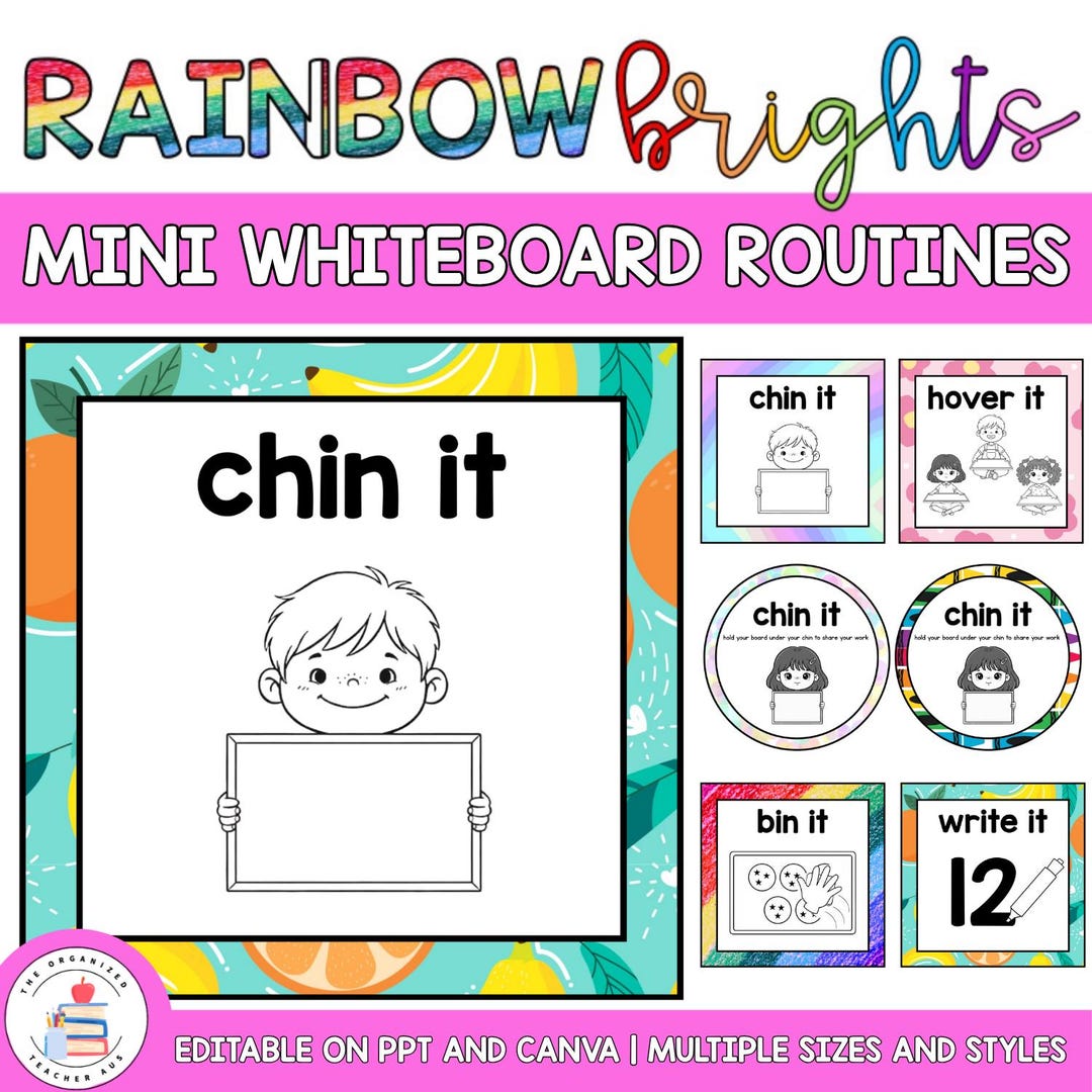 Editable Mini Whiteboard Expectation Posters | Whiteboard Routines ...