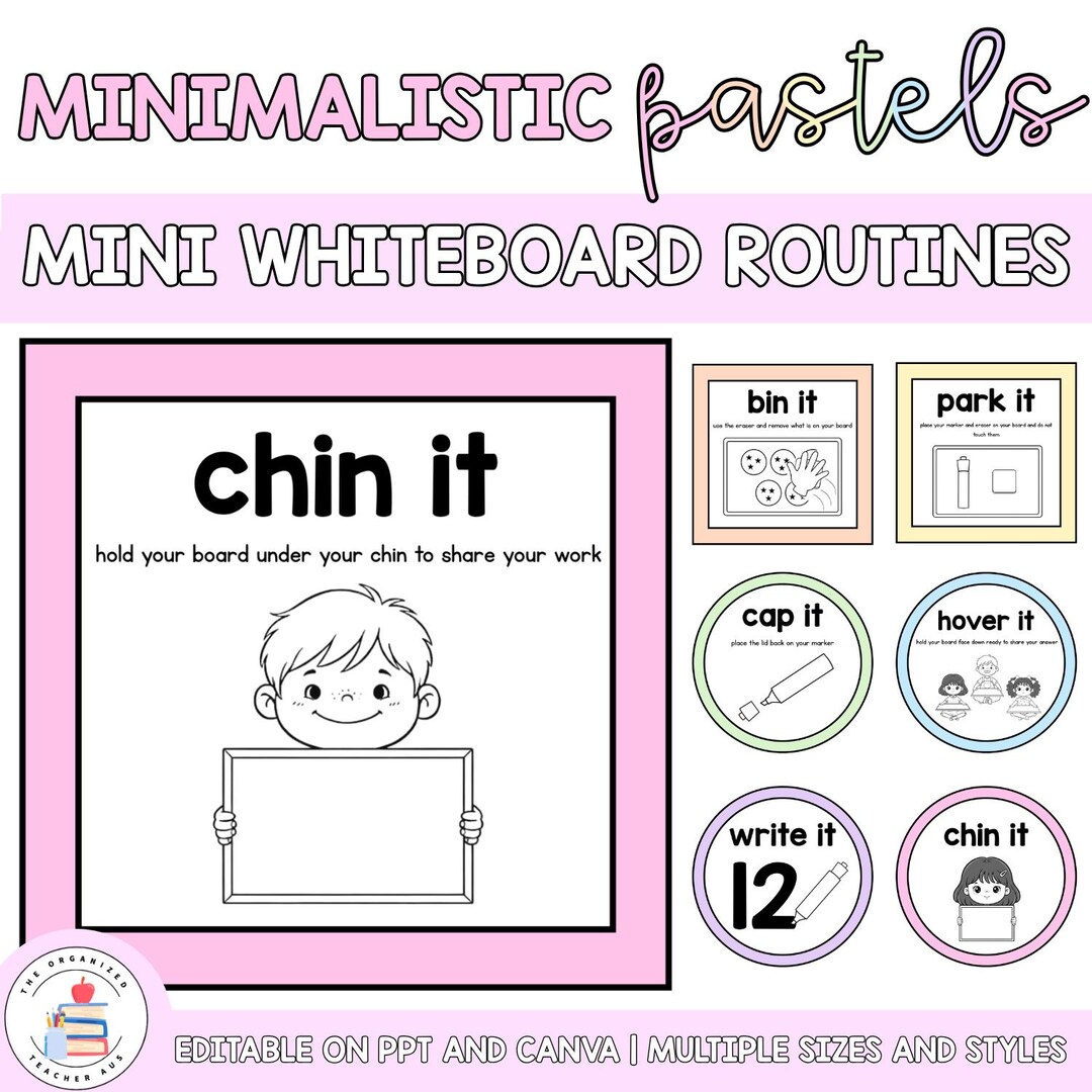 Editable Mini Whiteboard Expectations | Whiteboard Routine Posters ...