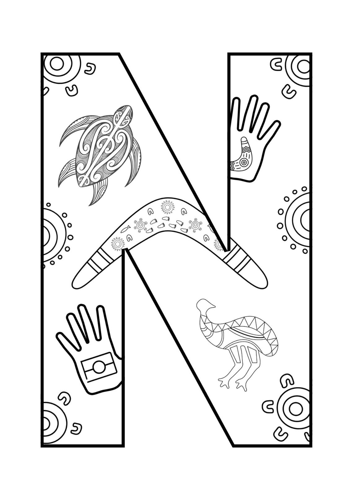 Naidoc Week Colouring In NAIDOC Week 2026: 50 Years of Deadly | Colouring Lettering Display ...