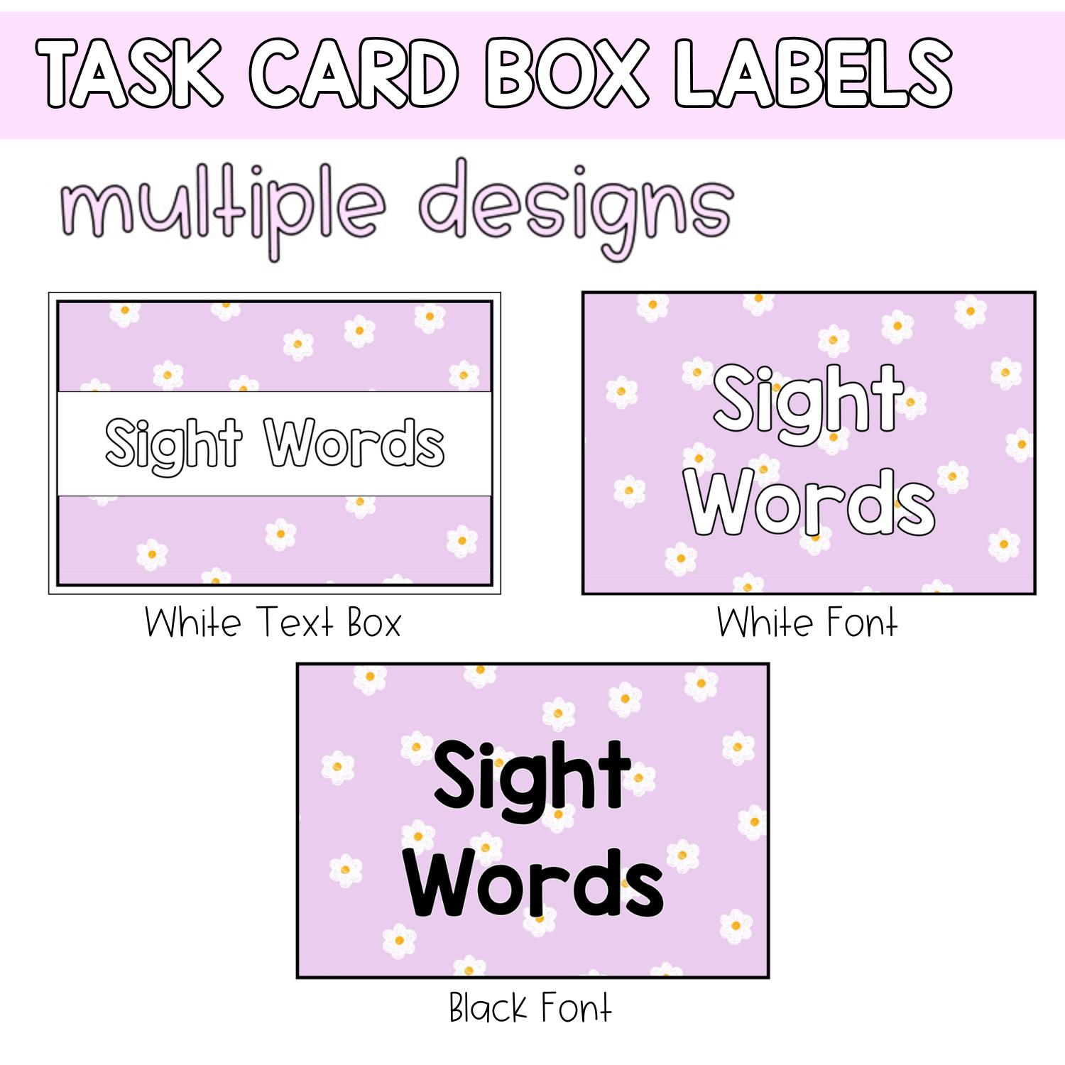 Editable Task Card Box Labels | Cute Pastels Themed Classroom Decor ...