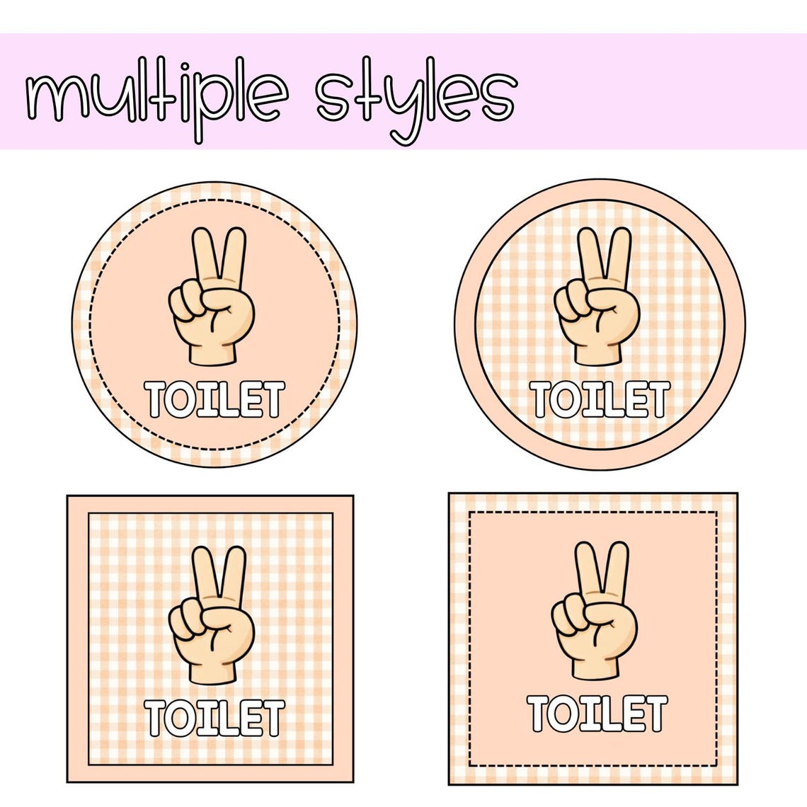 Hand Signals Posters | Classroom Management | Pastel Gingham Decor - Etsy