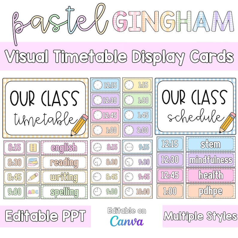 Pastel Gingham | Editable Classroom Decor Growing MEGA Bundle | Printable Teacher Resources, Templates, Organisation & Labels image 11