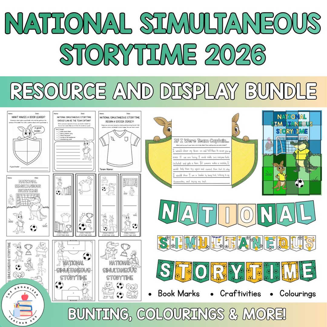 National Simultaneous Storytime Activities Bundle | Colouring, Writing ...