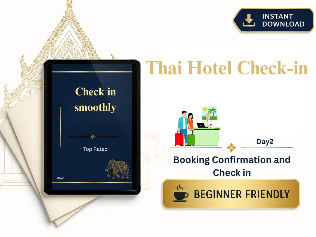 Thai Hotel Booking Confirmation Poster Check in Phrases Travel Guide ...