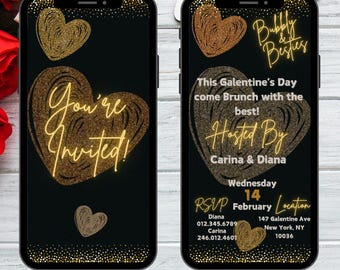 Bubbly & Besties Galentine's Day Video Invite