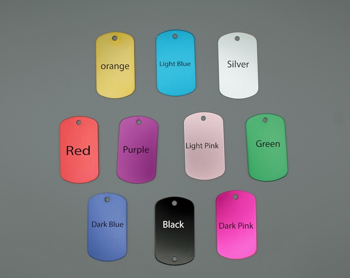 Custom Engraved Pet ID Tag | Personalized Aluminum Backpack Tag & Luggage Charm | Military Style | Laser Etched ID
