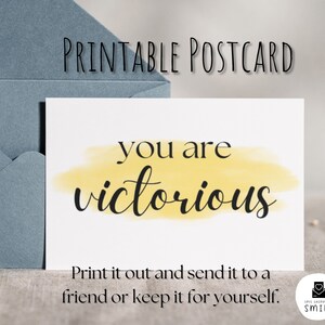 Vous êtes victorieux - carte postale à téléchargement numérique