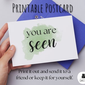 Vous êtes vu - carte postale à téléchargement numérique