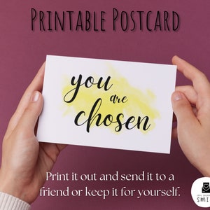 Carte postale d'encouragement - Vous êtes choisi